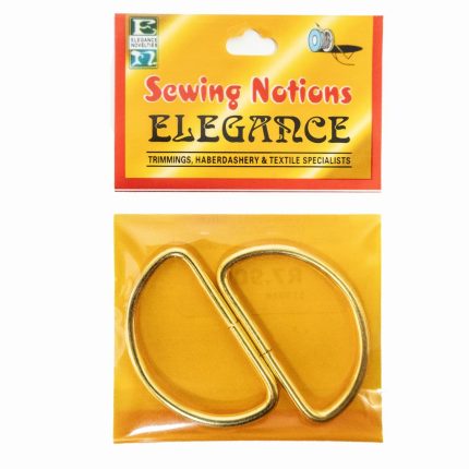 METAL D-RINGS 36 X 3MM GOLD