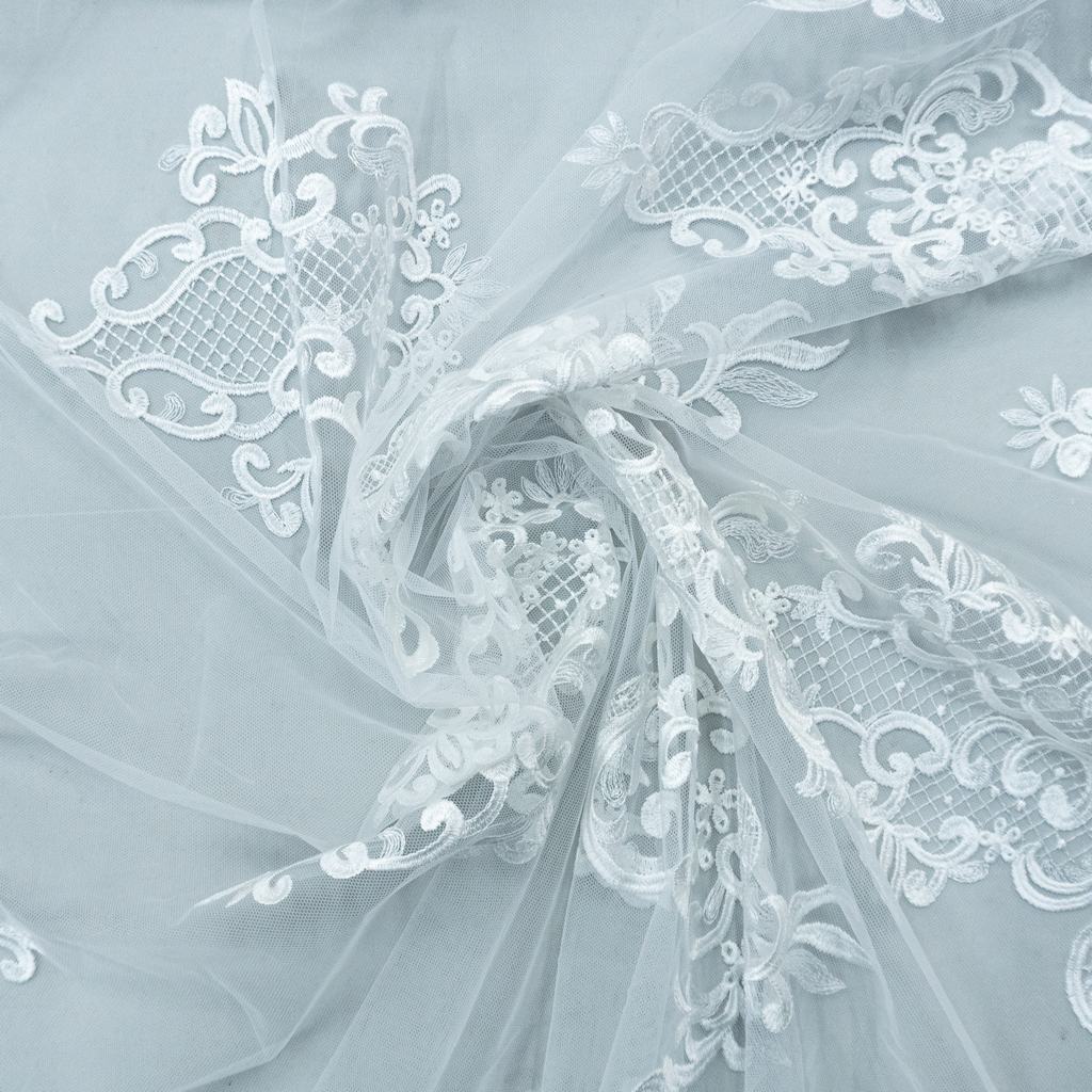 1008435F2232.jpg 130CM IVY TULLE- IVORY - Image 2