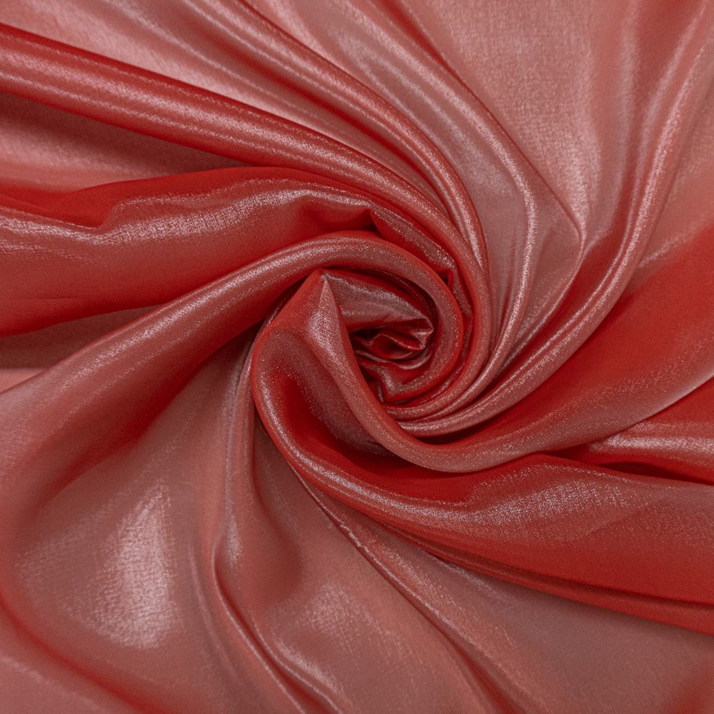 1010525FCORAL231.jpg SHINY ORGANDY (150CM)(CORAL) - Image 1