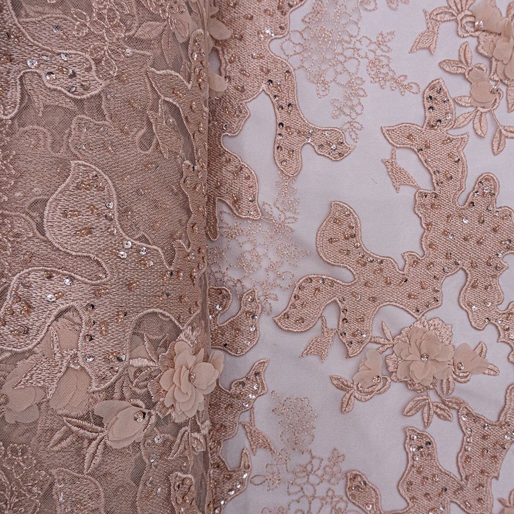 106375F4231.jpg BRIDAL WEAR WITH FLOWERS PEACH - Image 1