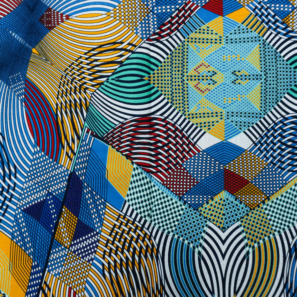 115CAP5F95231.jpg 115CM 100% COTTON ANKARA  PRINTS - Image 1