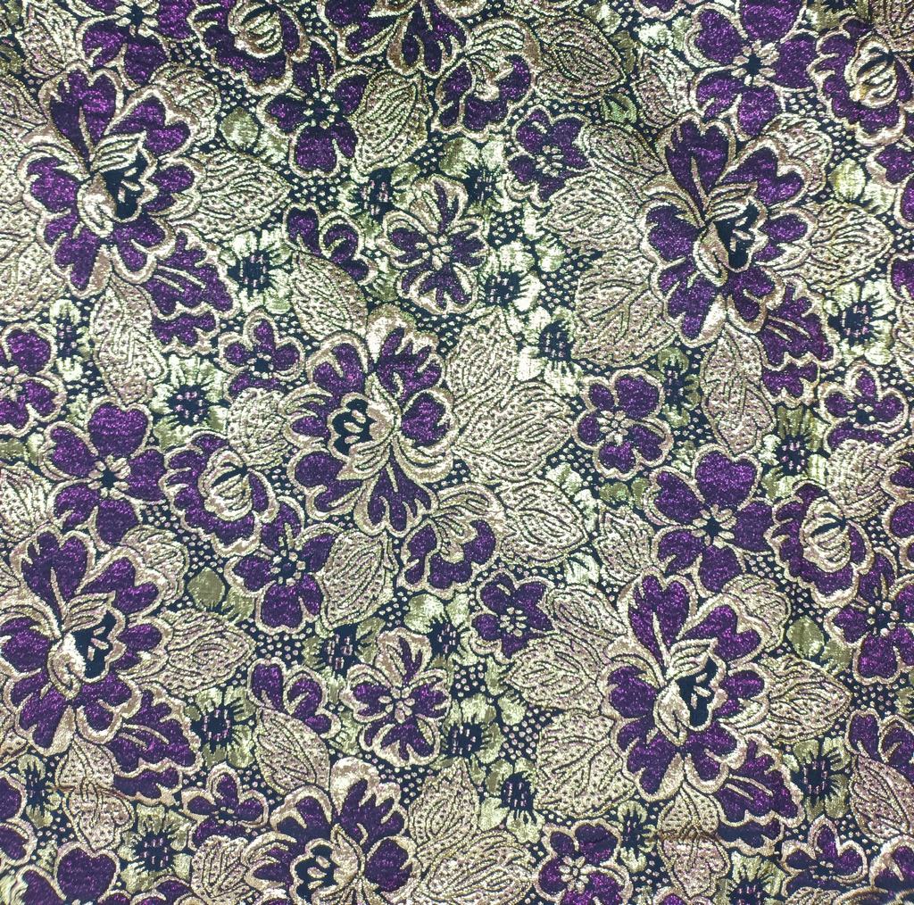 132825F2.jpg BRIDAL FABRICS BROCADE MAROON - Image 1