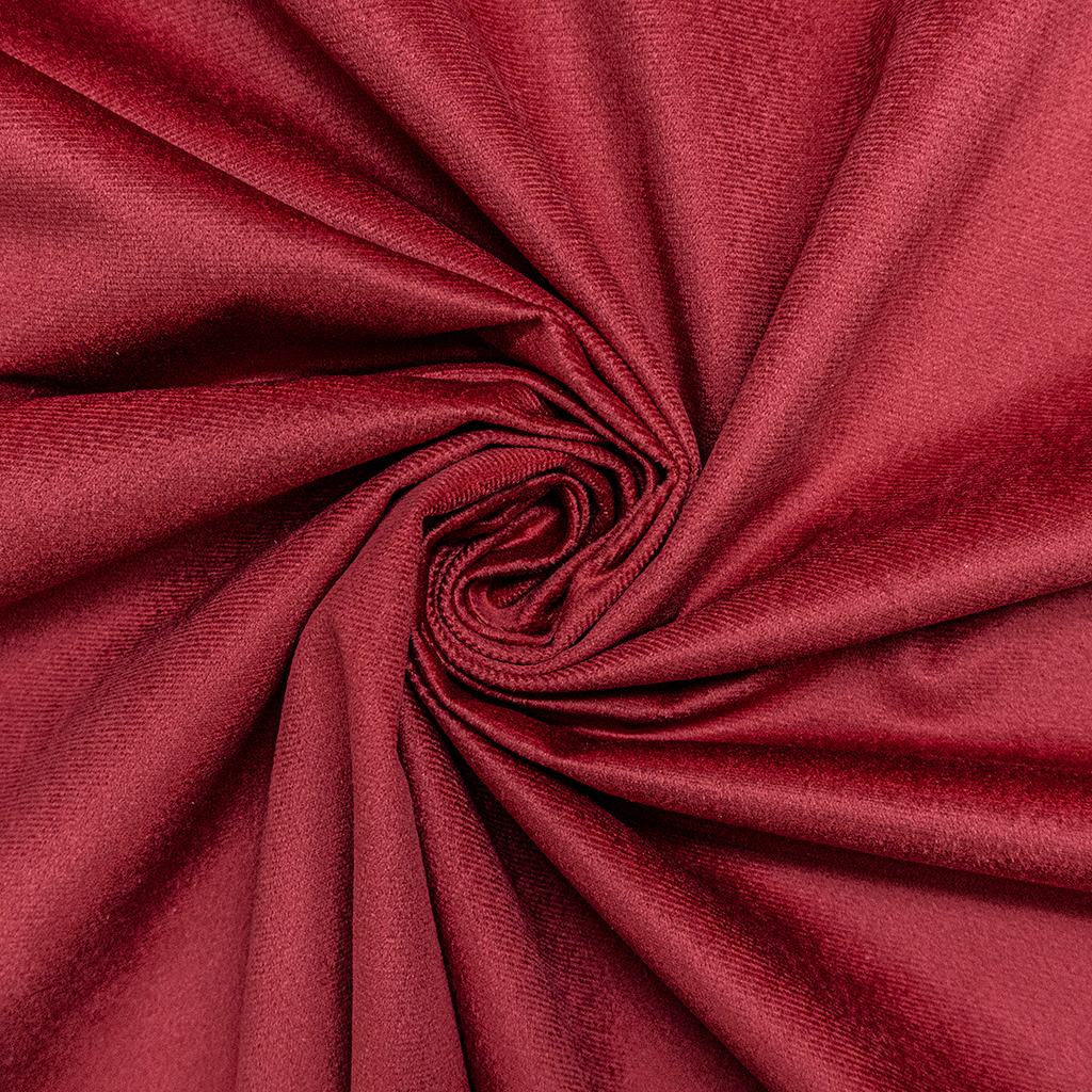 140HJV5FSR233.jpg 140CM PLAIN  VELVET UPHOLSTERY - STR RED - Image 3