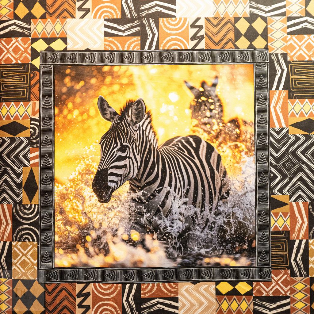 140VSP5FZS232.jpg VELVET SCATTER 0.63cm PER PANEL- ZEBRA SUNSET - Image 2