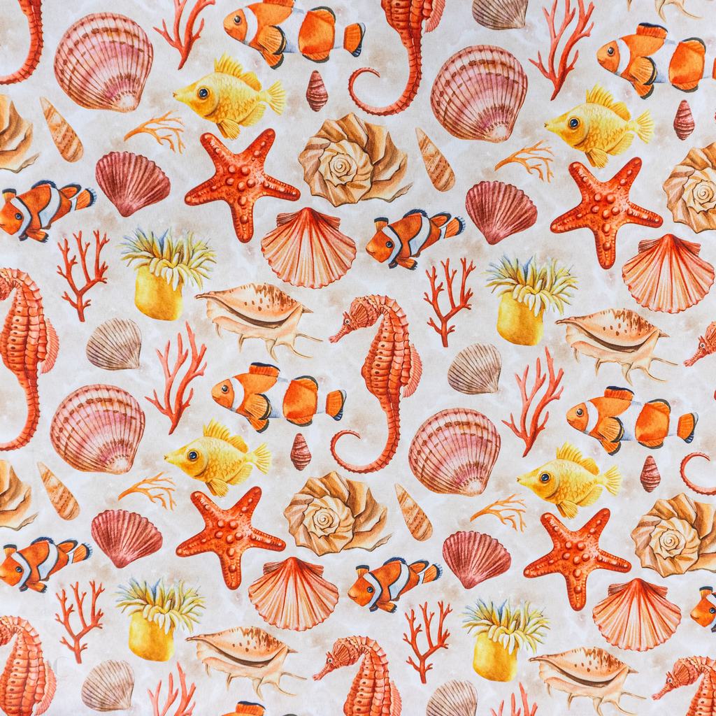 150DSC5F114231.jpg DIGITAL SLUB CLOTH (150CM) CORAL COVE - Image 1