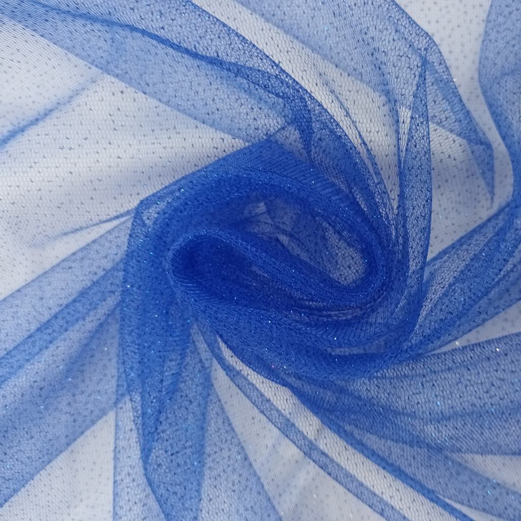 150GT5FROYAL.jpg 150CM GLITTER TULLE-ROYAL - Image 1
