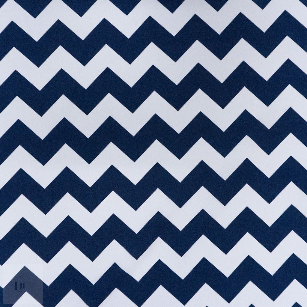 150PMM5F379231.jpg PRINTED MINI MATT (150CM) WHT/NAVY CREVRON - Image 1