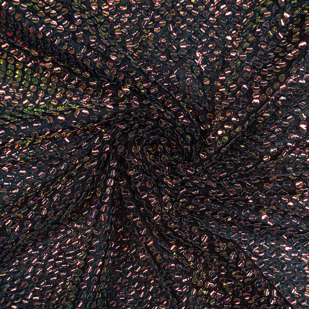 152725FBLACK232.jpg SEQUINS TULLE - BLACK - Image 2
