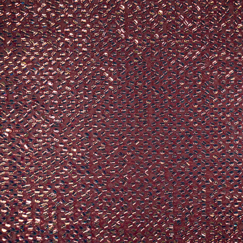 152725FMAROON231.jpg SEQUINS TULLE - MAROON - Image 1