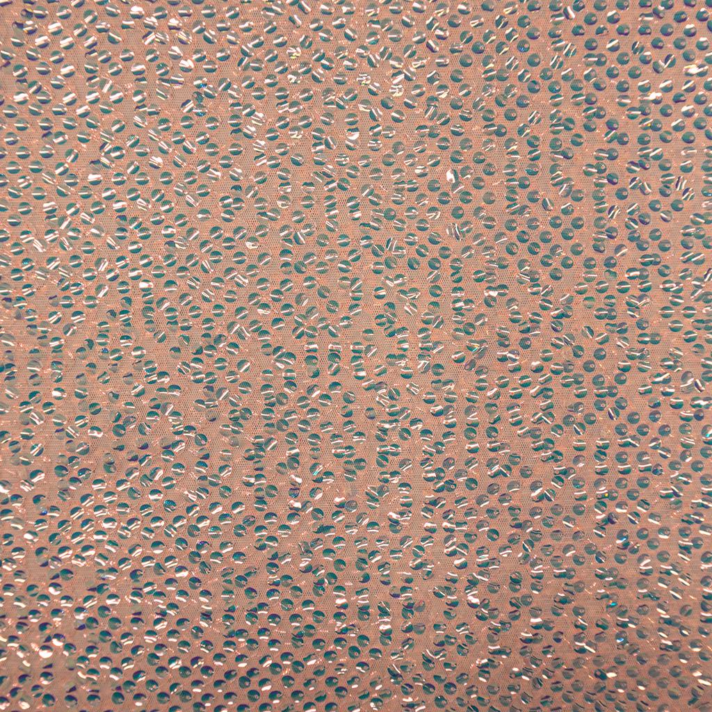 152725FPEACH231.jpg SEQUINS TULLE - PEACH - Image 1