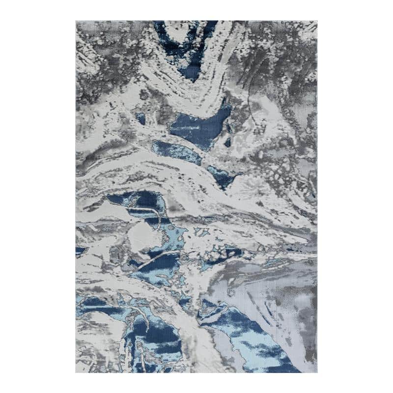 160EL5F15231.jpg 160X230 ELIT-39662A GREY/BLUE FLS - Image 1