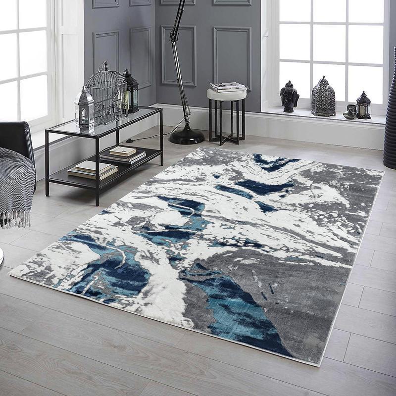 160EL5F15232.jpg 160X230 ELIT-39662A GREY/BLUE FLS - Image 2