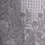 BEADED FABRIC GREY
