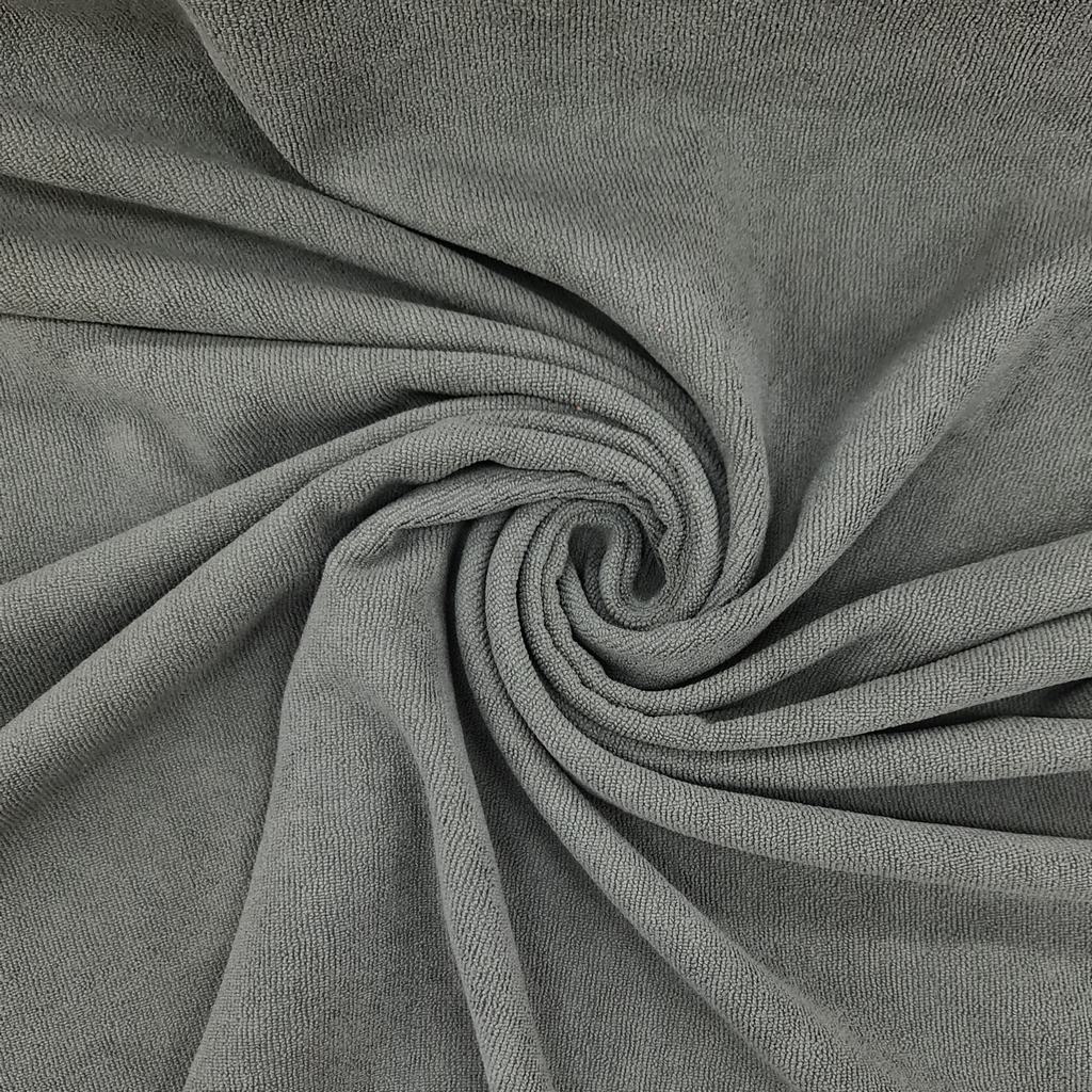 2055FDARK20GREY.jpg D/SIDE POLYESTER TOWELLING (150CM)(DARK GREY) - Image 1