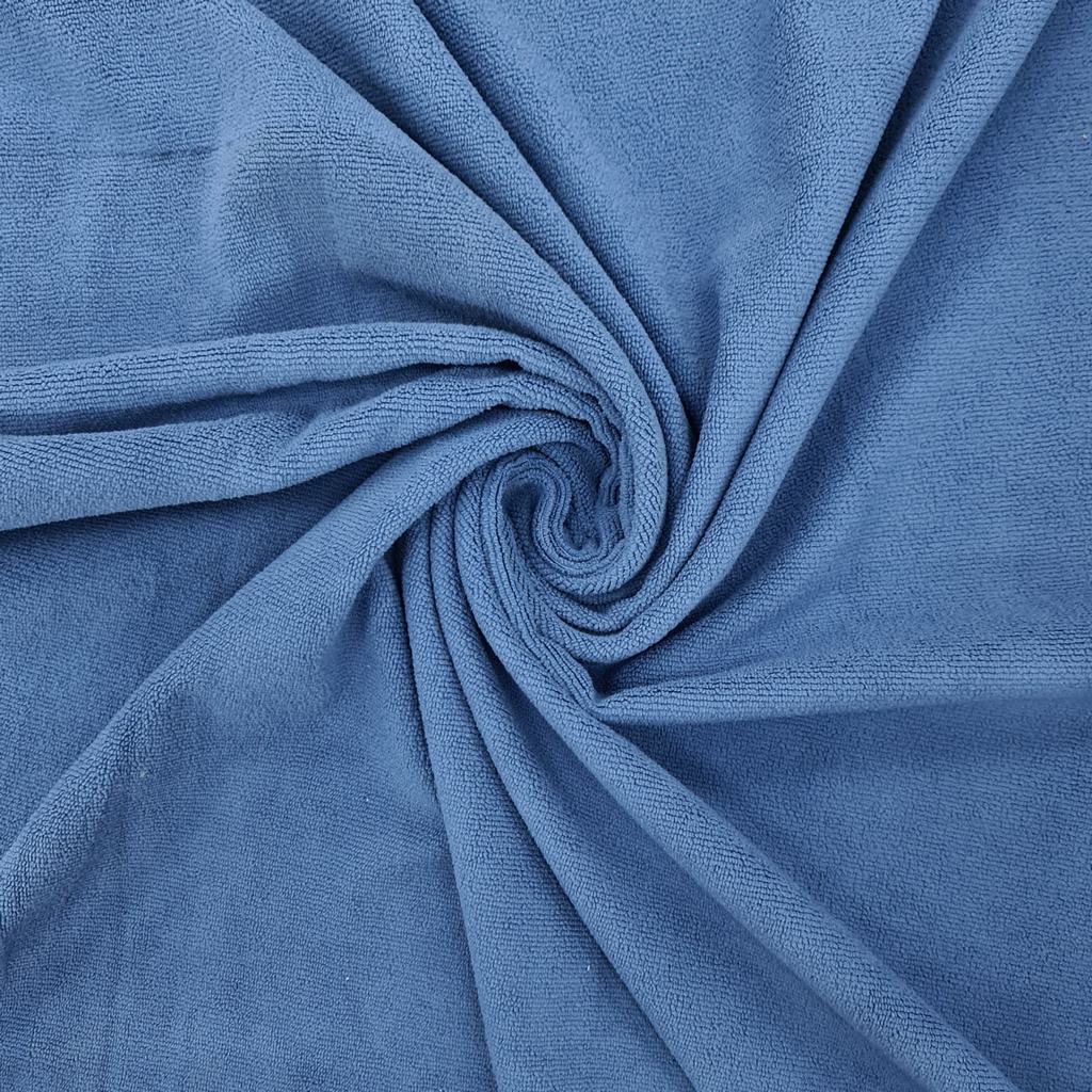 2055FDENIM.jpg D/SIDE POLYESTER TOWELLING (150CM)(DENIM) - Image 1