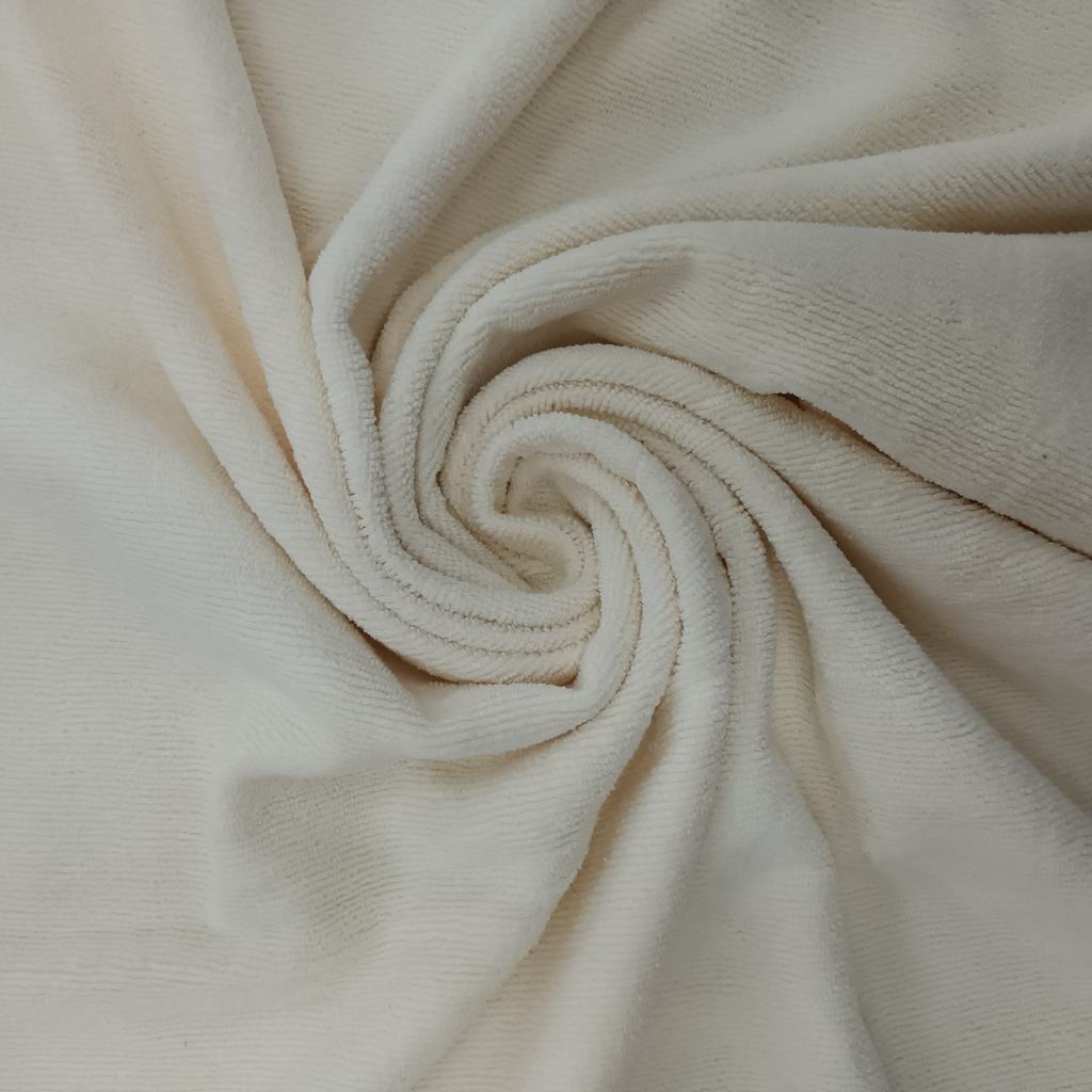 2055FIVORY.jpg D/SIDE POLYESTER TOWELLING (150CM)(IVORY) - Image 1