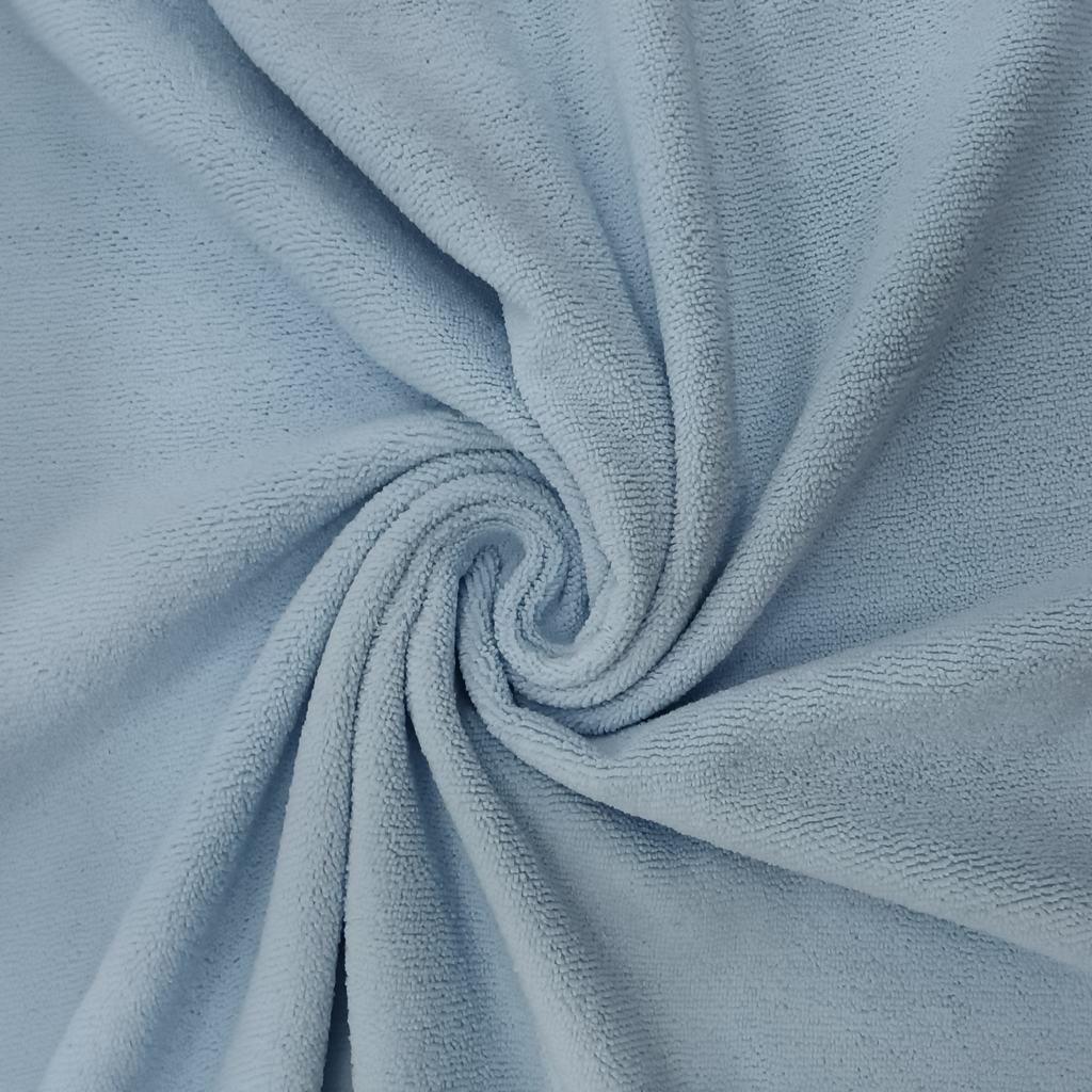 2055FPOWDER20BLUE.jpg D/SIDE POLYESTER TOWELLING (150CM)(POWDER BLUE) - Image 1