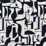 PRINTED HEAVY SATIN 150CM BLACK