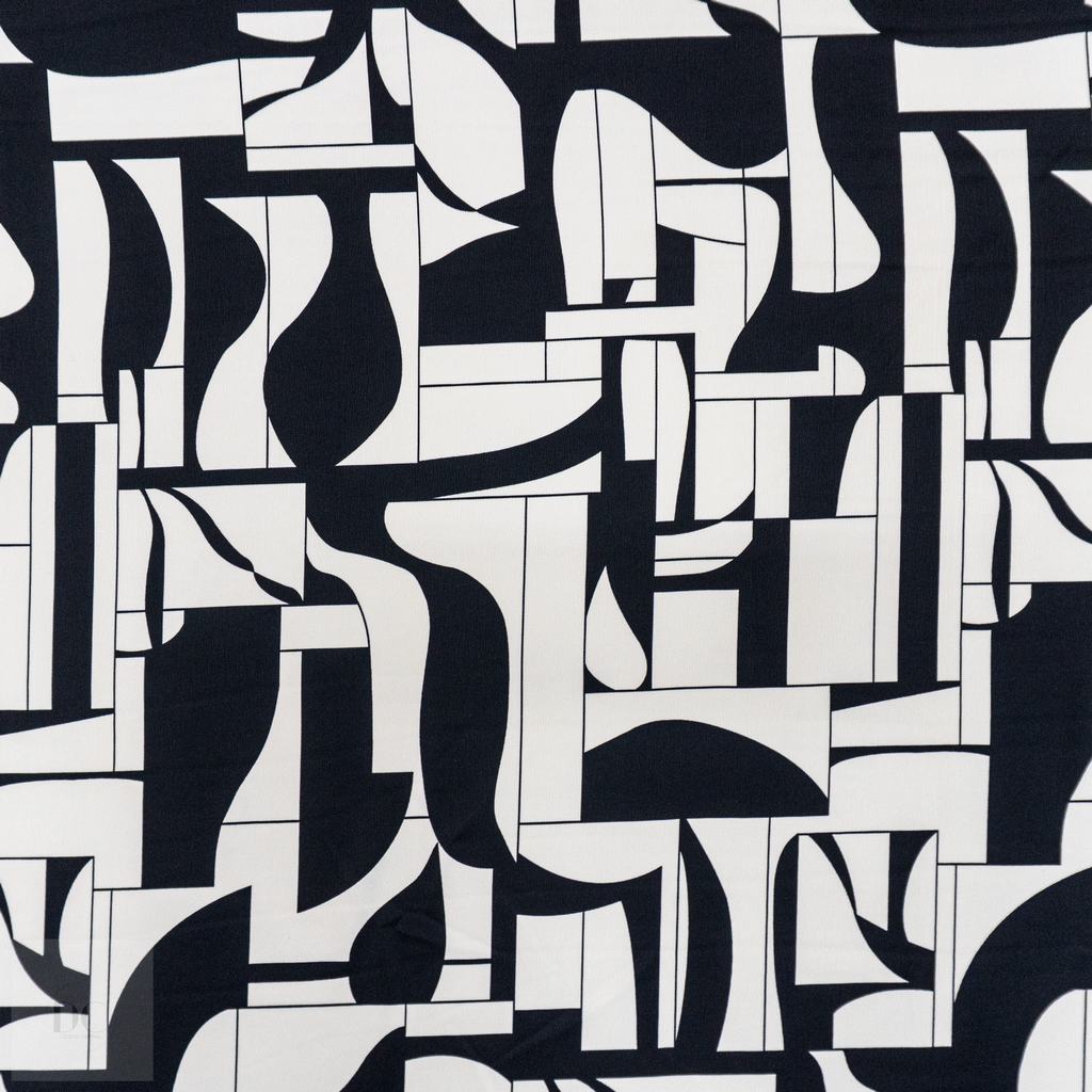 20912D355F4231.jpg PRINTED HEAVY SATIN 150CM BLACK - Image 1