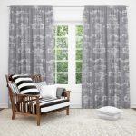280CM GALAXY CURTAIN FABRIC - DARK GREY - Image 2