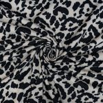 CASHMERE BRUSHED PTD LEOPARD (150CM)(OFF WHITE) - Image 2