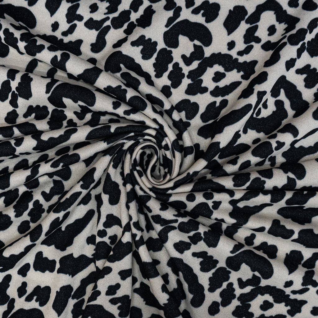 28652D125F10232.jpg CASHMERE BRUSHED PTD LEOPARD (150CM)(OFF WHITE) - Image 2