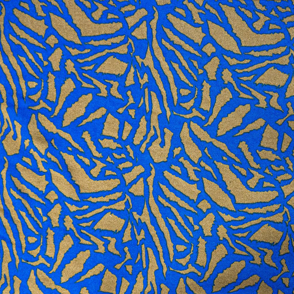 28652D125F1231.jpg CASHMERE BRUSHED PTD GIRAFFE (150CM)(BLUE) - Image 1