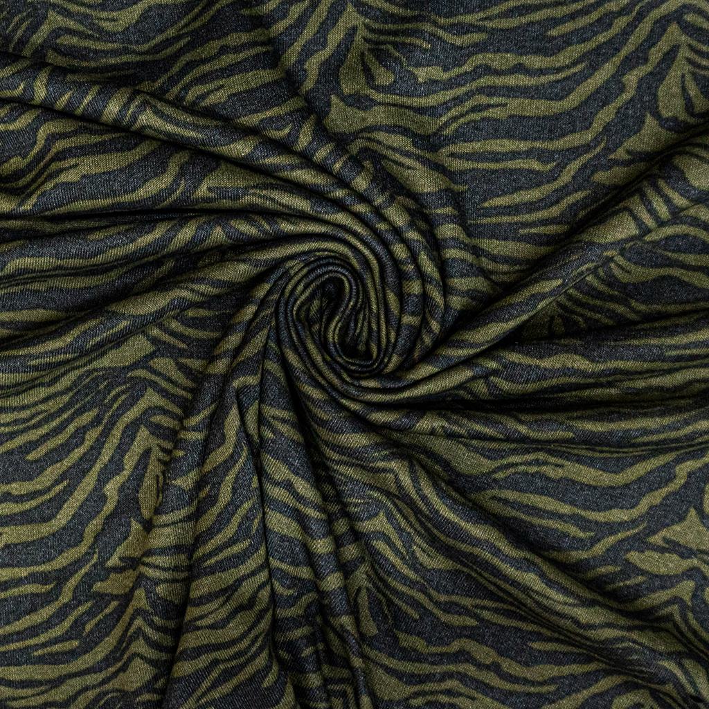 28652D125F6232.jpg CASHMERE BRUSHED PTD ZEBRA (150CM)(GREEN) - Image 2