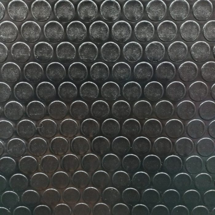 170CM PVC CAR MAT/FELT BACKING - COIN/BLACK - Image 1