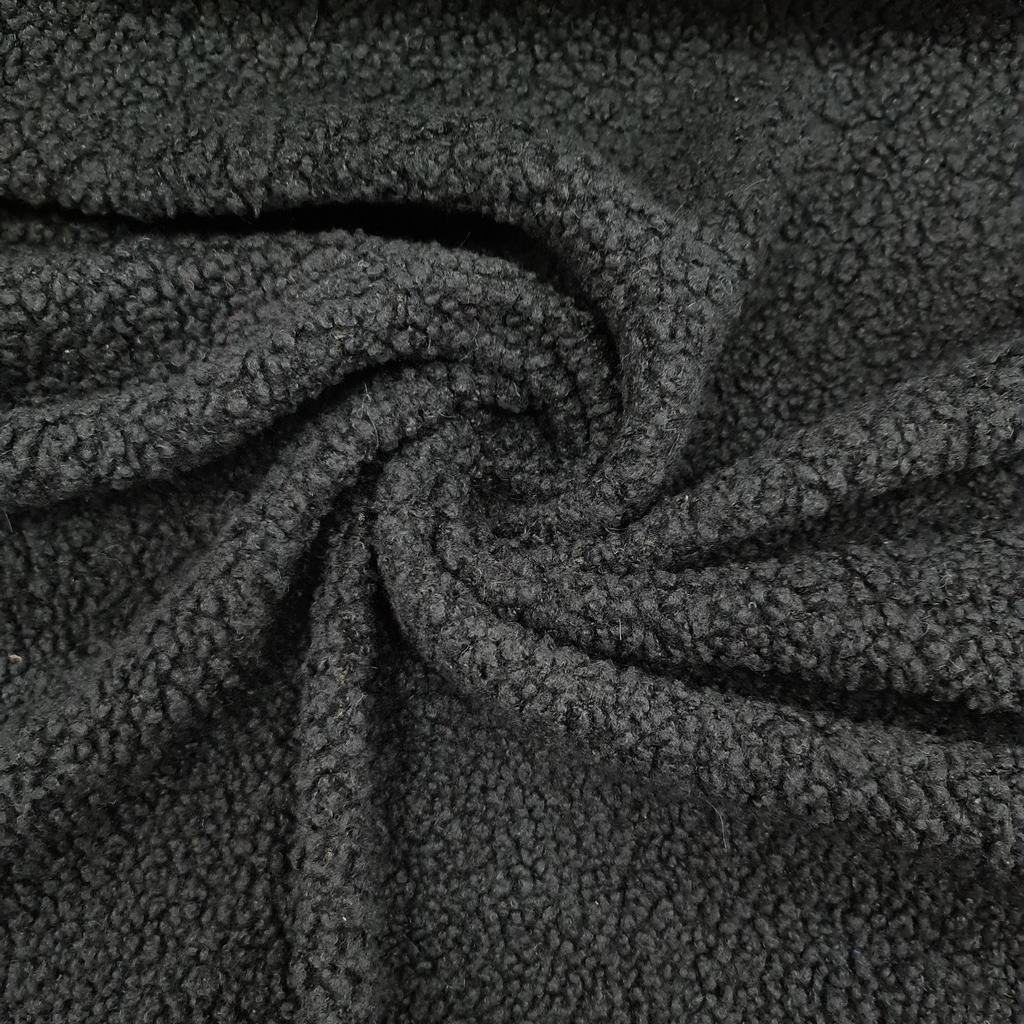 29362D35FBLACK.jpg CURLY FLEECE- BLACK - Image 1