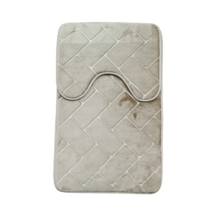 2PC MEMORY BATH MAT ATHENS BEIGE