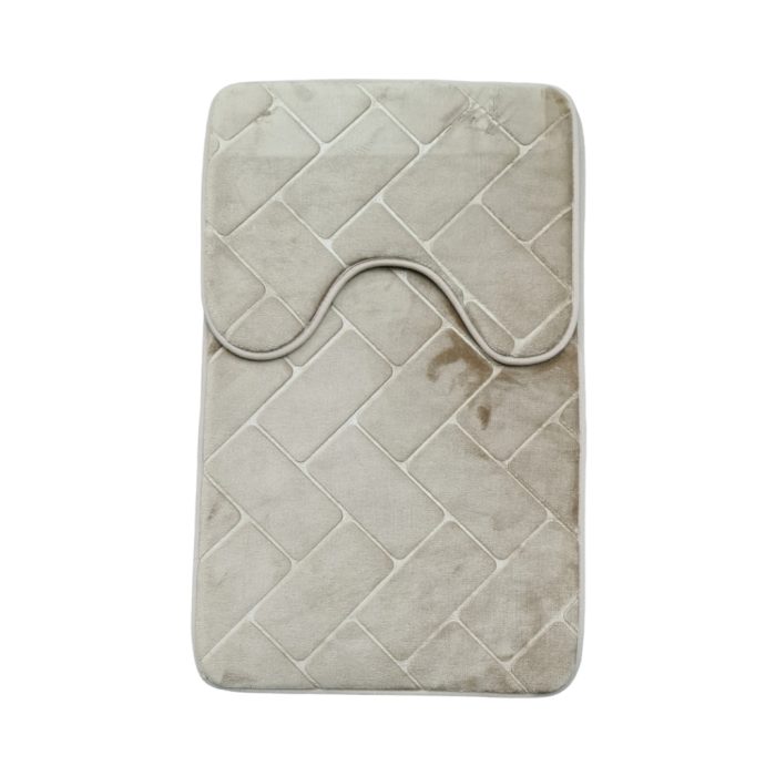 2PC MEMORY BATH MAT ATHENS BEIGE - Image 1