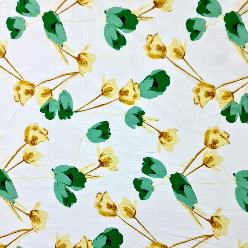 30315F33.jpg RAYON POPLIN PRINT (150CM)(346 GREEN) - Image 1