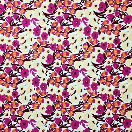 RAYON POPLIN PRINT (150CM)(347 PINK)
