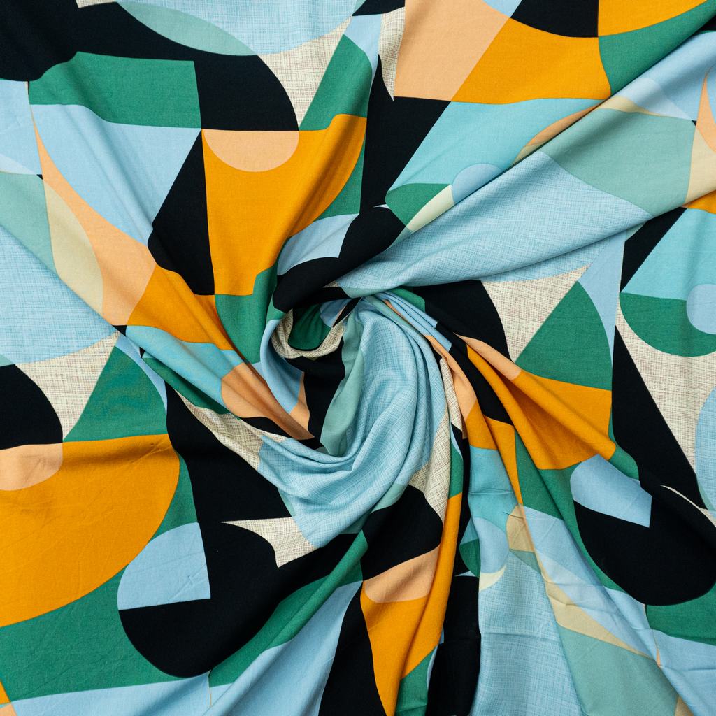 30315F49232.jpg RAYON POPLIN PRINT (150CM)(381-AQUA) - Image 2