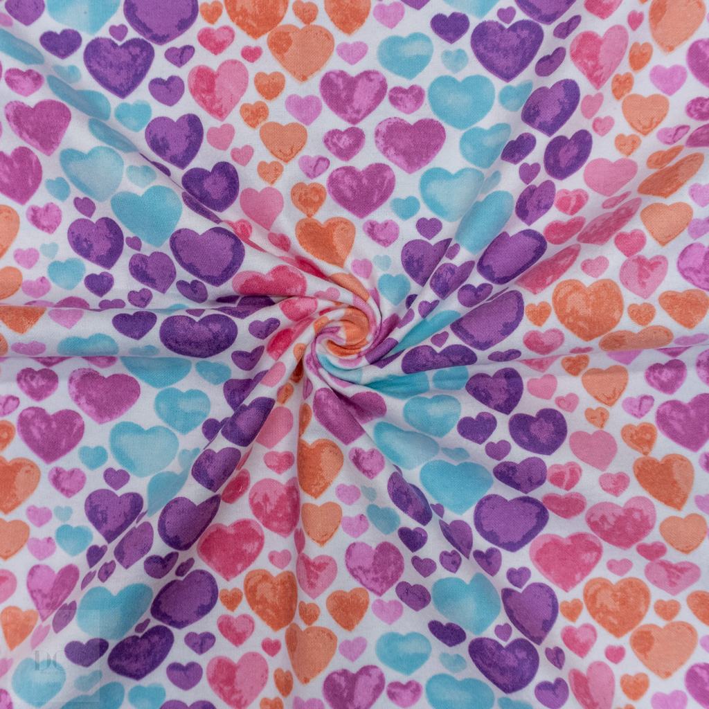 30332D15F1232.jpg CRAFT FLANNEL  WATERCOLOUR HEARTS PP - Image 2