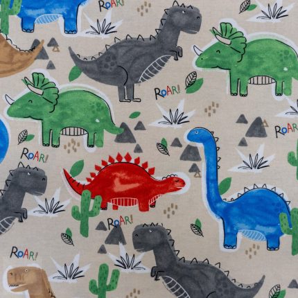 CRAFT FLANNEL WATERCOLOUR DINO