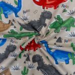 CRAFT FLANNEL WATERCOLOUR DINO - Image 2