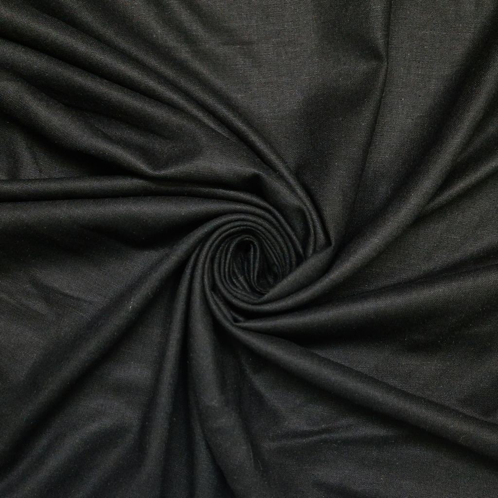 31435FBLACK.jpg LINO RAYON SPAN (150CM)(BLACK) - Image 1