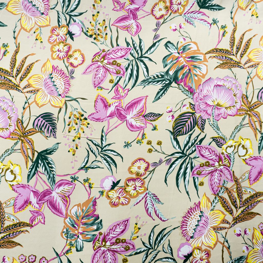 31445F33231.jpg DULL SATIN 50D PRINT (150CM)(143-CREAM) - Image 1