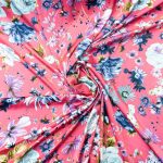 DULL SATIN 50D PRINT (150CM)(148-CORAL) - Image 2