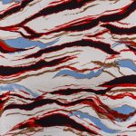 DULL SATIN 50D PRINT (150CM)(155 RED BLUE)