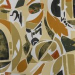 DULL SATIN 50D PRINT (150CM) 164 KHAKI