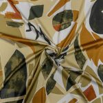 DULL SATIN 50D PRINT (150CM) 164 KHAKI - Image 2