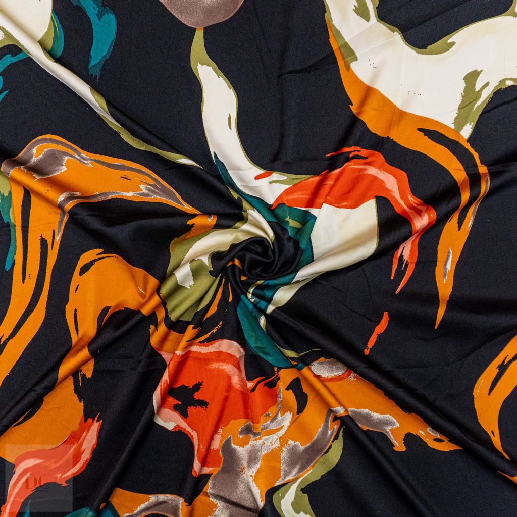 31445F62232.jpg DULL SATIN 50D PRINT (150CM) 163 BLACK - Image 2