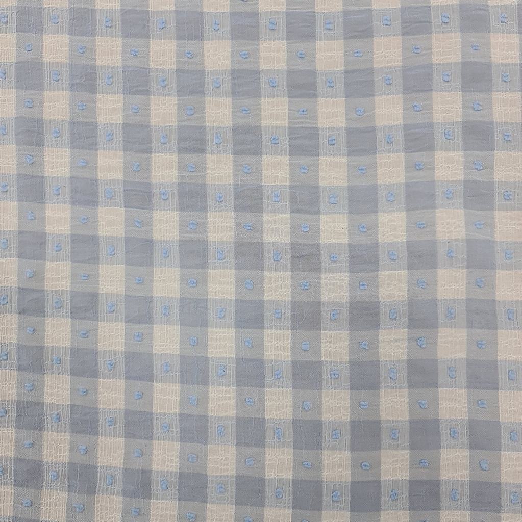 32232D75FSERENITY.jpg DOBBY SEERSUCKER CHEEK PRINT-SERENITY - Image 1