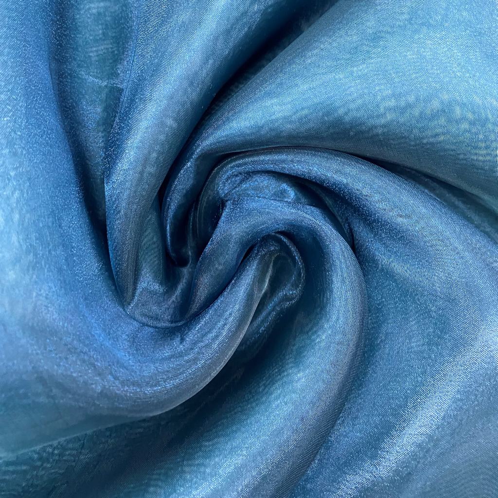 32325FMORROCAN20BLUE.jpg DULL ORGANZA - MORROCAN BLUE - Image 1