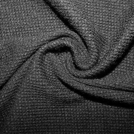 TR MINI WAFFLE KNIT JERSEY-BLACK