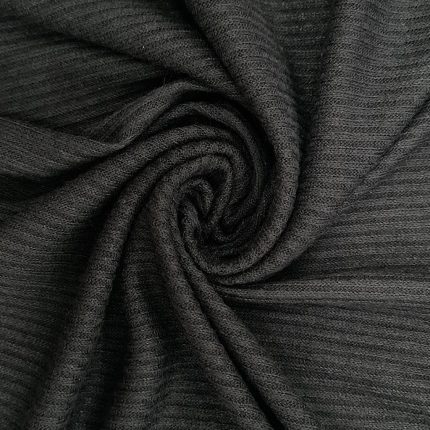 ANGORA 2X2 RIB - BLACK