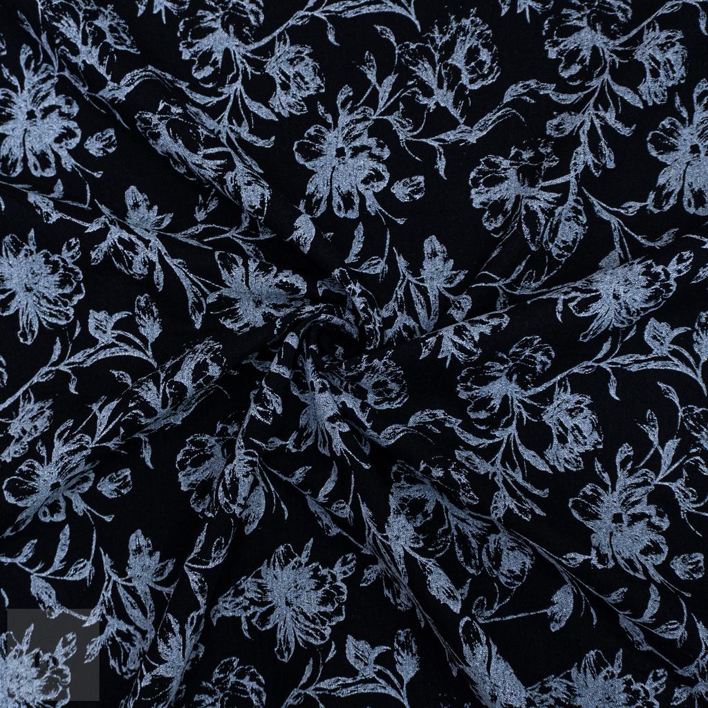 33022D85FBLACK232.jpg BABY COTTON PRINT FLOWERS (150CM) - Image 2
